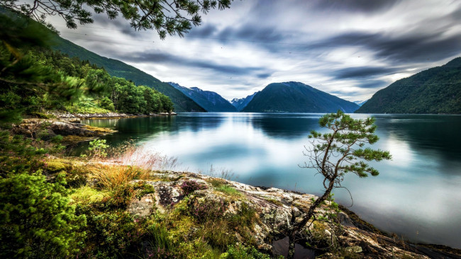Обои картинки фото sognefjord, norway, природа, реки, озера