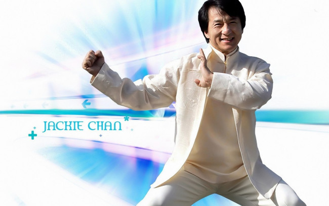 Обои картинки фото мужчины, jackie chan, актер, костюм, поза