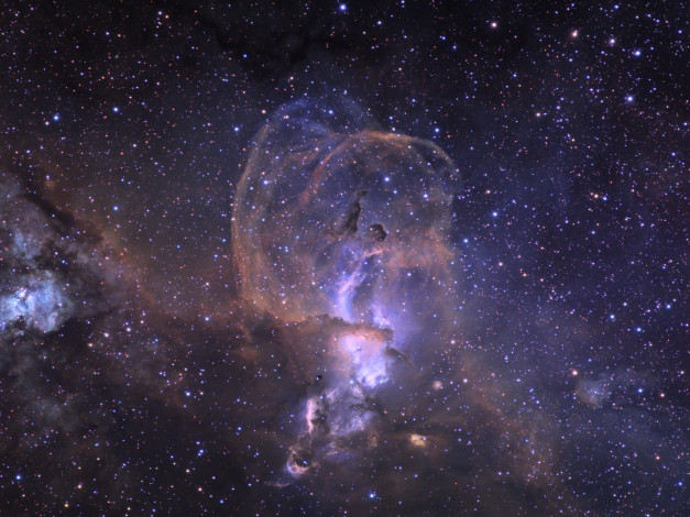 Обои картинки фото ngc3576, космос, галактики, туманности