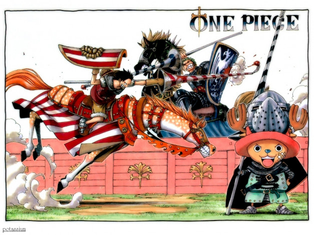 Обои картинки фото one, piece, knights, аниме, monkey, d, luffy, roronoa, zoro, chopper
