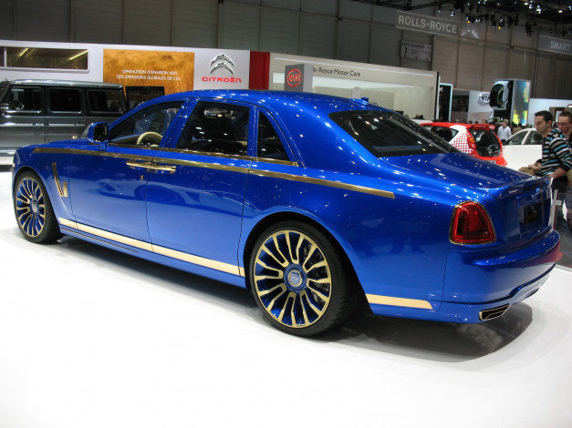 Обои картинки фото 2010, mansory, rolls, royce, ghost, автомобили, выставки, уличные, фото