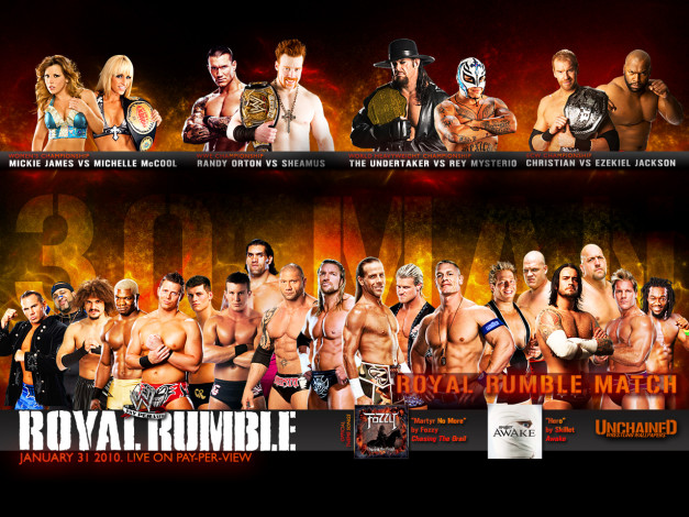 Обои картинки фото royalrumble2010, спорт, wwe