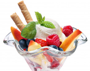 Картинка еда мороженое десерты ягоды