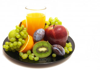 обоя еда, фрукты, ягоды, киви, виноград, сок