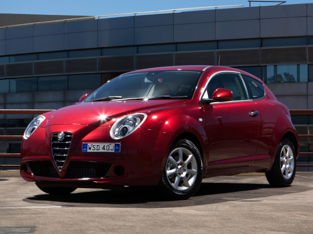 Обои картинки фото автомобили, alfa romeo, alfa, romeo, mito, au-spec, 955, 2014, красный