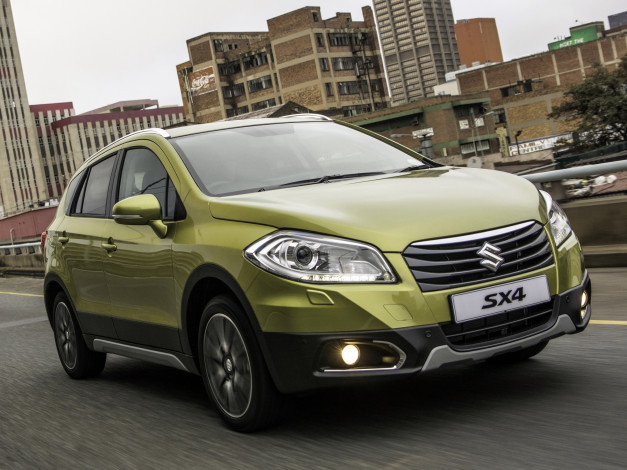 Обои картинки фото автомобили, suzuki, sx4, za-spec, 2014, зеленый