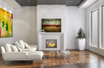 Картинка 3д+графика реализм+ realism интерьер гостиная мебель камин