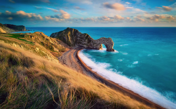 Картинка природа побережье англия естественные известняковые скальные ворота дердл-дор дорсет юрское