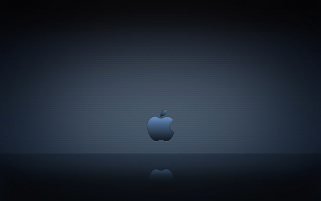 Обои картинки фото компьютеры, apple, логотип, фон, отражение