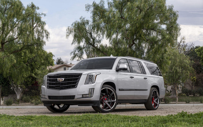 Обои картинки фото cadillac escalade,  2018,  forgiato wheels,  n-2, автомобили, cadillac, tuning, джип, тюнинг, n-2, кадиллак, road, forgiato, wheels, escalade, 2018, cars