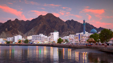 Картинка города -+столицы+государств маскат столица омана город порт побережье оманский залив