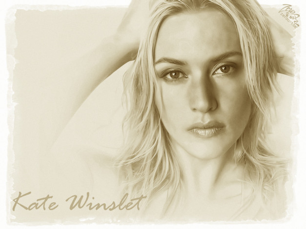 Обои картинки фото kate, winslet, рисованные, люди