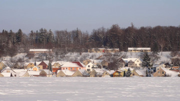 Картинка города пейзажи снег дома