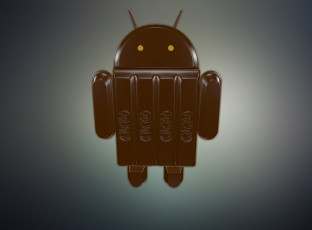 обоя компьютеры, android, шоколад, фон, логотип