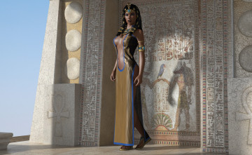 Картинка 3д+графика historical+ история египет девушка
