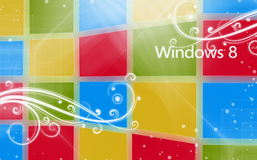обоя компьютеры, windows 8, цвета, квадраты, логотип