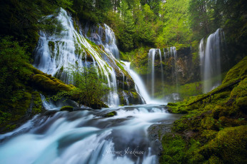 Картинка природа водопады сша штат вашингтон округ скамейния река wind panther creek falls