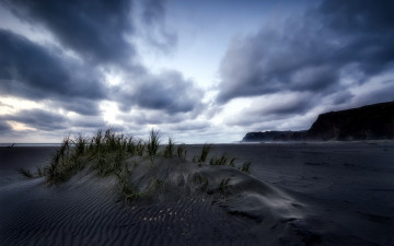 Картинка природа побережье карекэр-бич новая зеландия