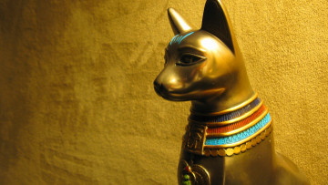 Картинка разное рельефы +статуи +музейные+экспонаты бастет культ золотая статуя египет кошка