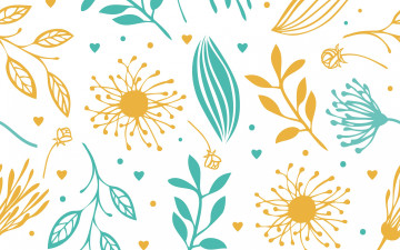 Картинка векторная+графика цветы+ flowers цветы текстура background blue yellow abstract floral