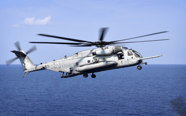 Обои картинки фото sikorsky ch-53 sea stallion, авиация, вертолёты, sikorsky, ch-53, sea, stallion, морская, пехота, marines, нато, военный, вертолет, сикорский