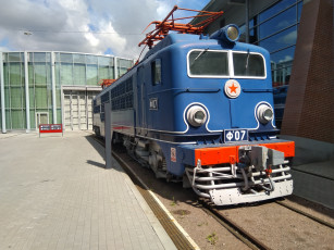 обоя электровоз, техника, локомотивы, ф, 07, локомотив, музей