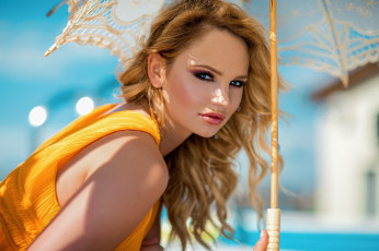Картинка девушки -+блондинки +светловолосые зонтик блондинка макияж