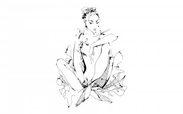 Картинка рисованное люди девушка балерина