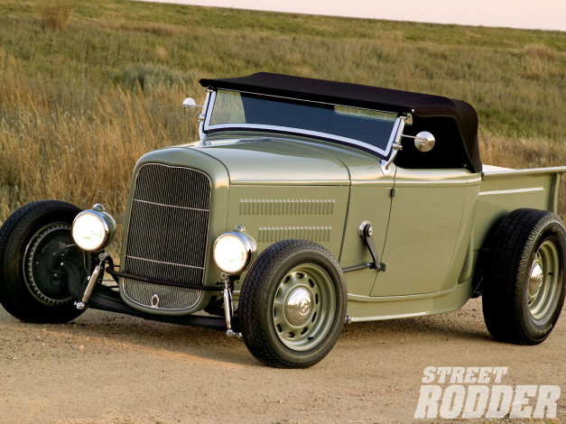 Обои картинки фото 1932, ford, roadster, pickup, автомобили, custom, pick, up