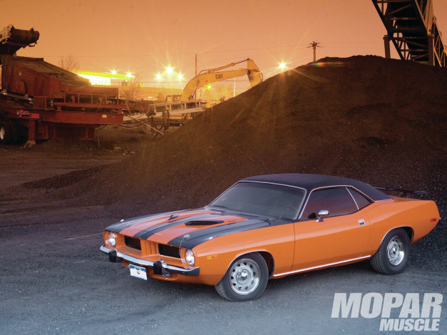 Обои картинки фото 1974, plymouth, barracuda, автомобили