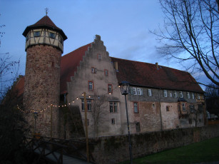 Картинка города дворцы замки крепости германия michelstadt
