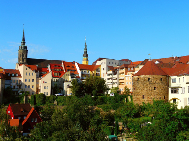 Обои картинки фото германия, баутцен, города, здания, дома, деревья, улица