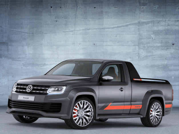 Обои картинки фото автомобили, volkswagen, concept, power, amarok, темный, 2014г