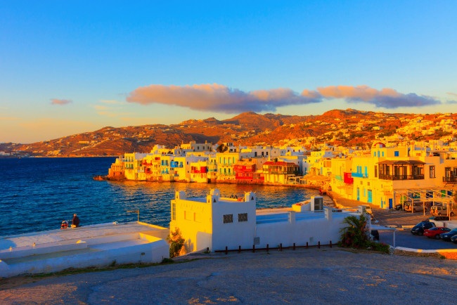 Обои картинки фото mykonos,  greece, города, - улицы,  площади,  набережные, море, дома, греция, набережная