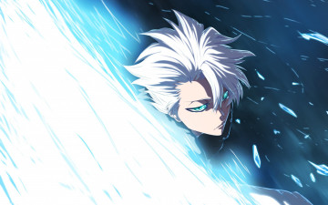 Картинка аниме bleach toshiro hitsugaya shinigami art мужчина