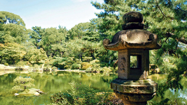 Обои картинки фото природа, парк, водоем, сад, японский