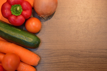 обоя еда, овощи, лук, морковь, перец