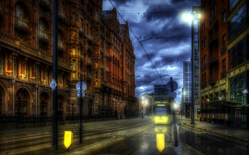 Картинка manchester uk города -+огни+ночного+города