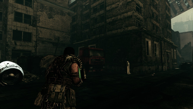 Обои картинки фото видео игры, afterfall,  insanity, человек, оружие, город