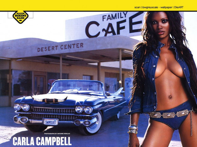Обои картинки фото carla, campbell, автомобили, авто, девушками