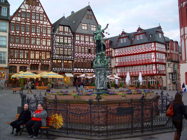 Обои картинки фото frankfurt, germany, города, фонтаны