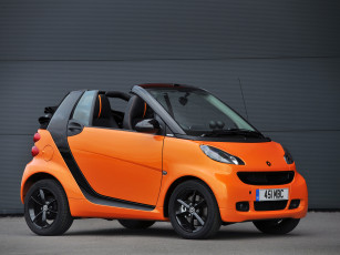 Картинка smart fortwo cabrio night orange uk spec автомобили