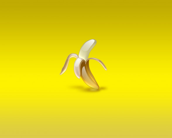Обои картинки фото 3д, графика, modeling, моделирование, банан