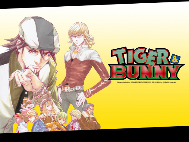 Обои картинки фото tiger, and, bunny, аниме