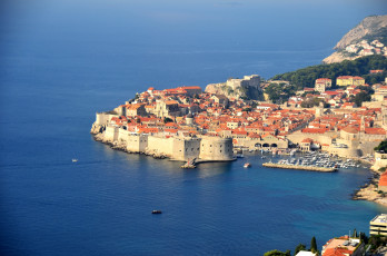 Картинка города дубровник хорватия дома панорама море