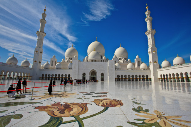 Обои картинки фото sheikh, zayed, grand, mosque, abu, dhabi, uae, города, абу, даби, оаэ, мечеть, шейха, зайда, абу-даби, закат