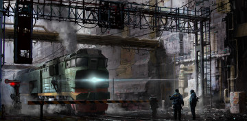Картинка фэнтези транспортные+средства локомотив поезд