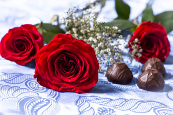 Картинка еда конфеты +шоколад +сладости роза цветение лепестки цвет цветы