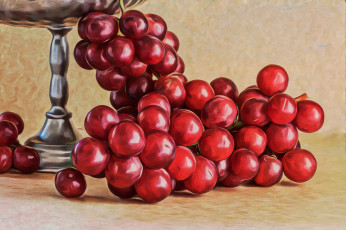Картинка рисованное еда рисунок виноград картина кисти краски