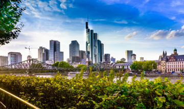 Картинка frankfurt+am+main города франкфурт-на-майне+ германия небоскребы панорама
